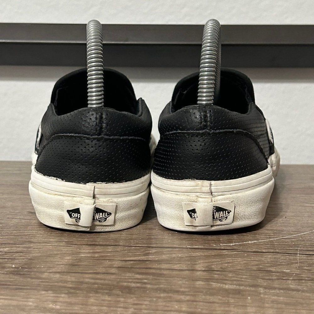 Vans Asher Perforated Leather Women’s Shoes size 6.5 Black - Picture 4 of 8